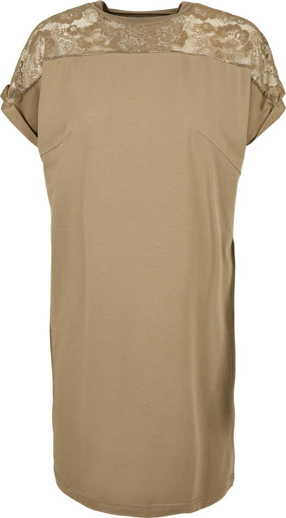 Urban Classics Ladies - Lace Shirt Kleid khaki - 5XL
