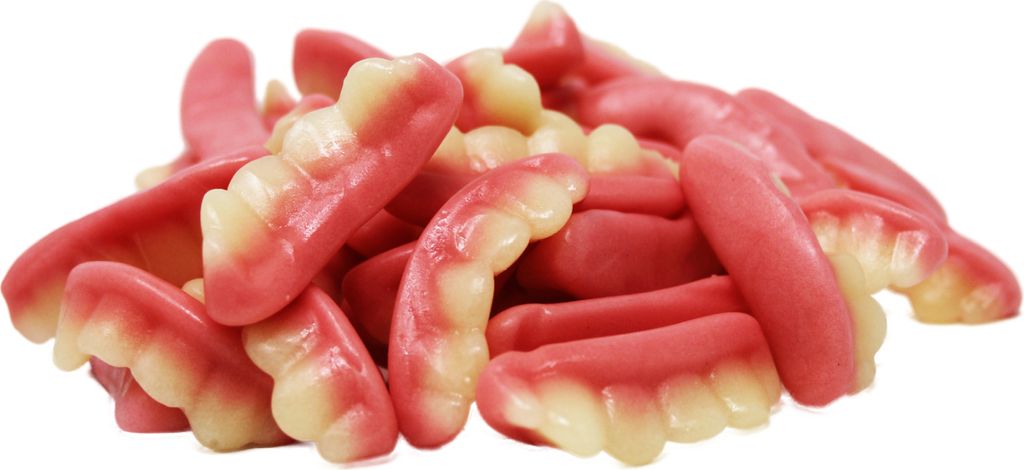 Fruchtgummi Zähne aus Schaumzucker und Fruchtgummi Halal 175g
