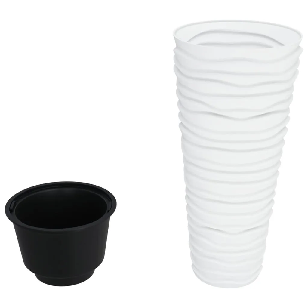 Pot à plantes vidaXL blanc : fini les rempotages difficiles avec son insert