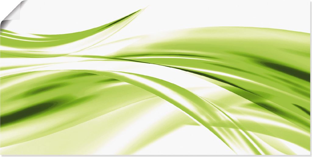 ARTland Poster Schöne grüne Welle - Abstrakt Größe: 100x50 cm