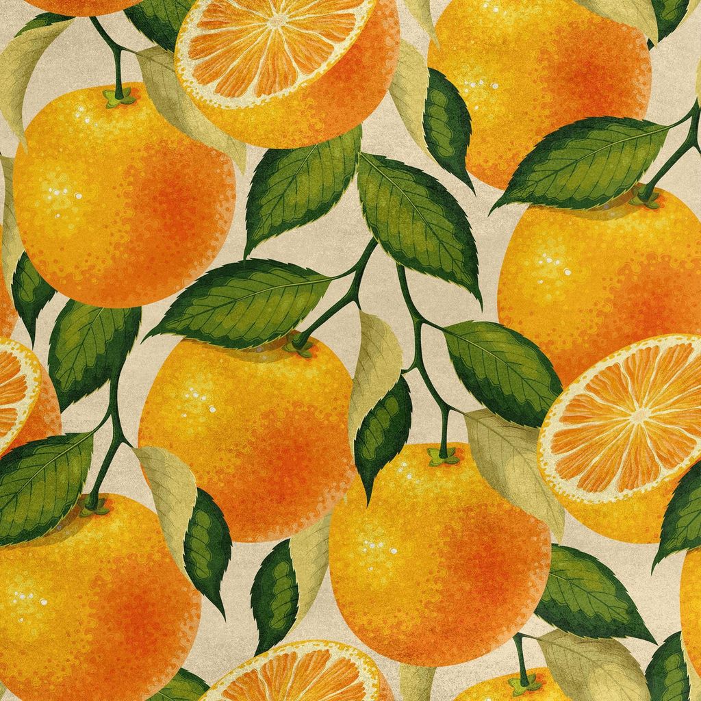 Royal Samt Stoff Polyester Zum Nähen - Motiv Orangen