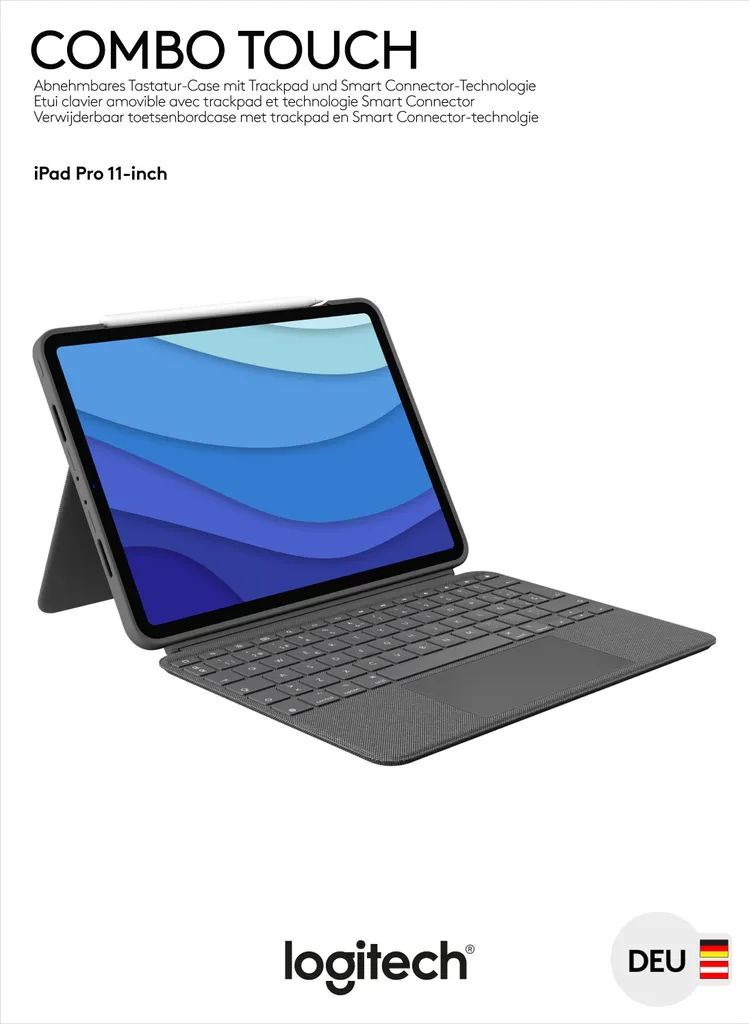 Étui Combo Touch iPad Pro 11 Pouces avec Clavier Amovible Lumineux