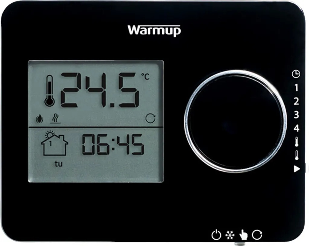 Thermostat pour plancher chauffant Warmup Tempo Schwarz régulation