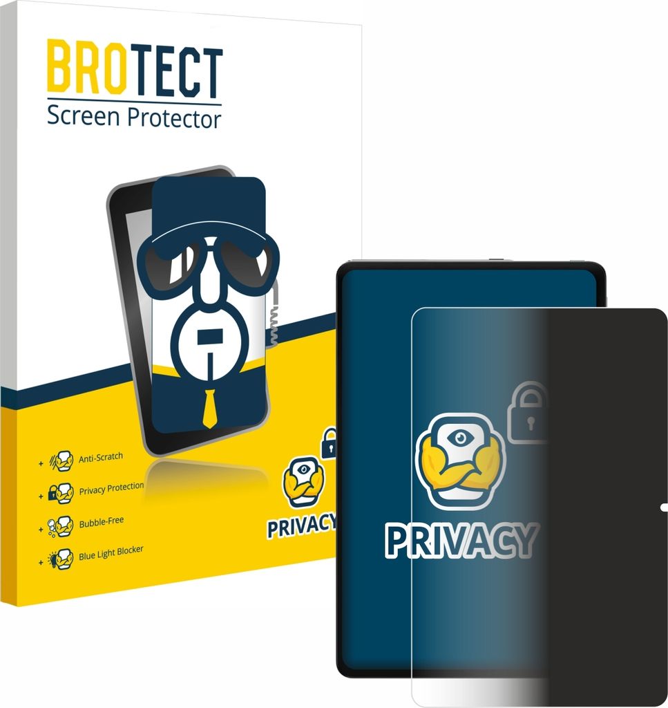 BROTECT Sichtschutzfolie für Xiaomi Redmi Pad Pro / 5G Anti-Spy Privacy Sichtschutz Blickschutz Folie Blaulicht-Schutz