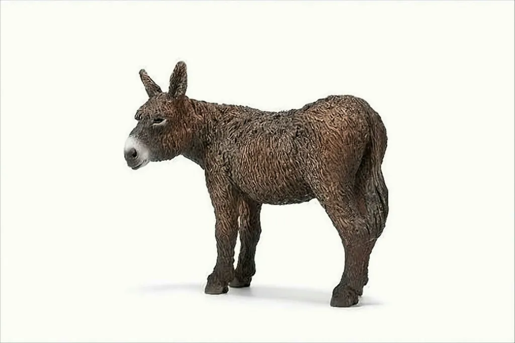 Schleich 13661 Âne du Poitou - Figurine de Collection en Plastique Peinte