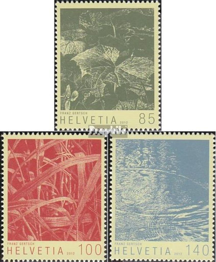 Briefmarken Schweiz 2012 Mi 2265-2267 (kompl.Ausg.) postfrisch Franz Gertsch