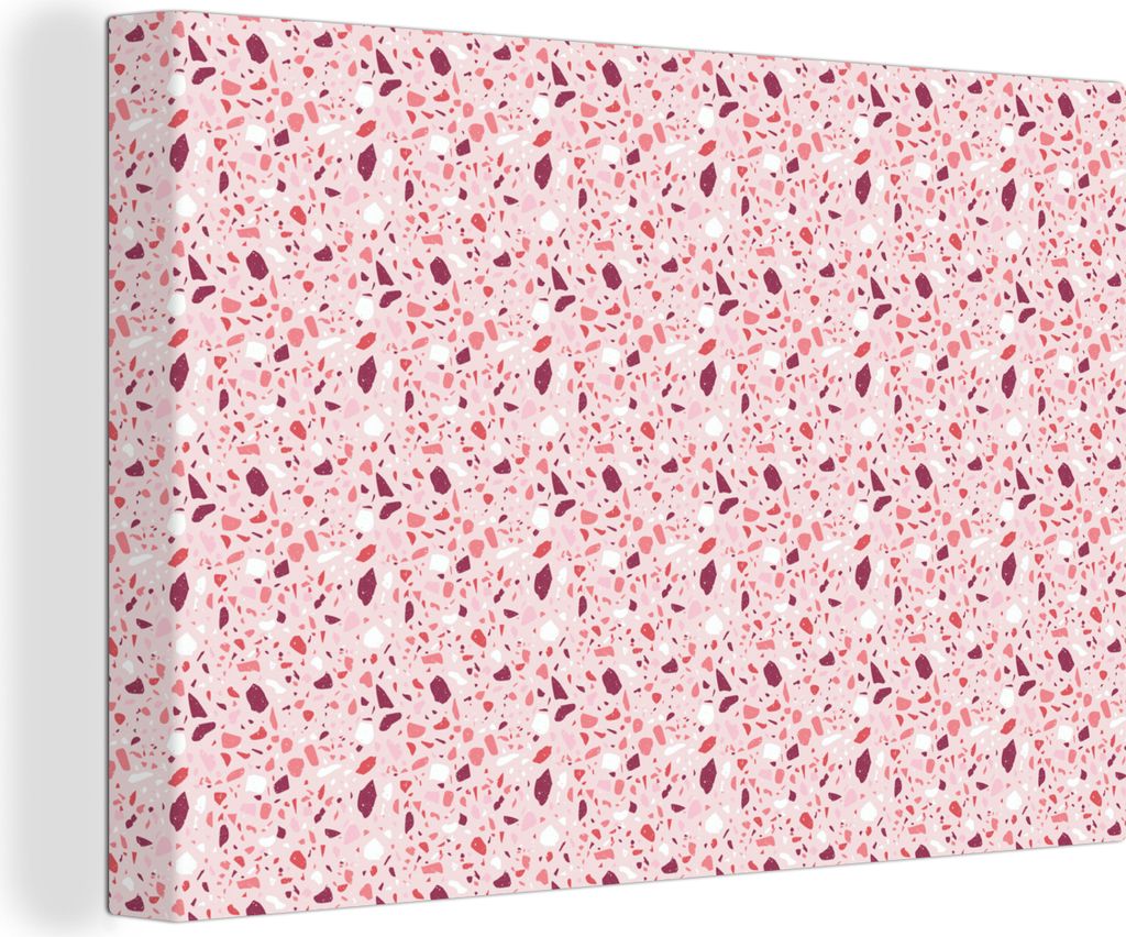 OneMillionCanvasses - Leinwandbilder - 150x100 cm, Muster - Terazzo - Lehm, Wandbilder Kunstdruck Wanddekoration - Foto auf Leinwand - Gemälde a...