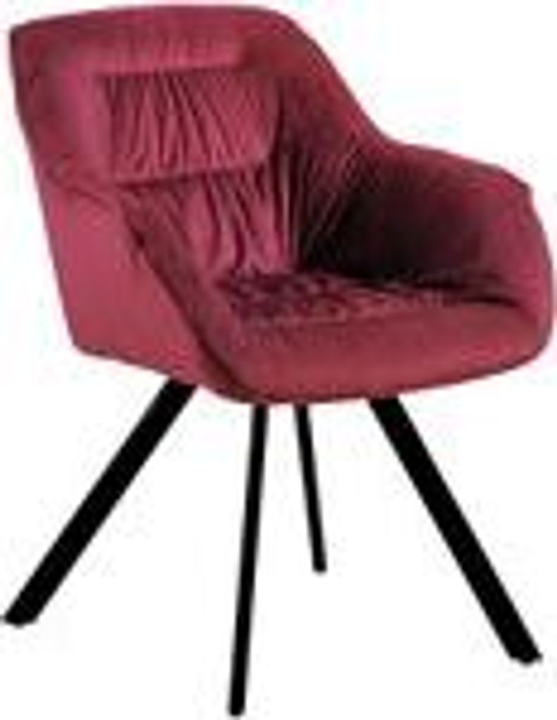 Moderne Esszimmerstühle - schicke Esstischstühle in Velvetoptik gepolsterte Stühle für Wohn- und Esszimmer , Farbe:Bordeaux;Menge:1 St.