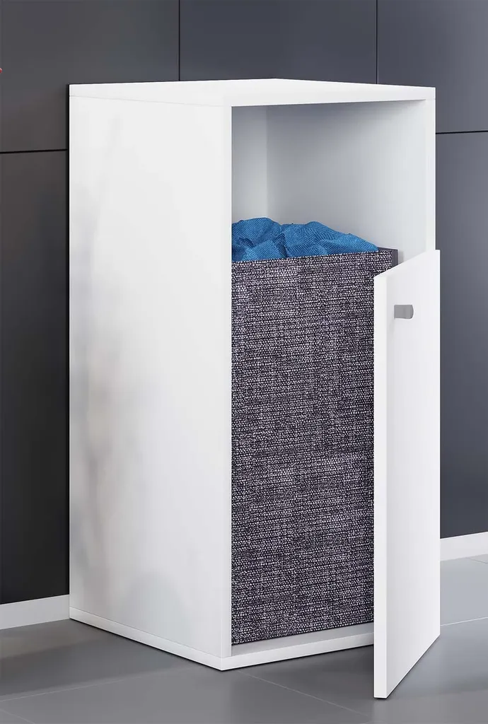 Solution Rangement Petite Buanderie VCM Dreso L Meuble Bas Blanc