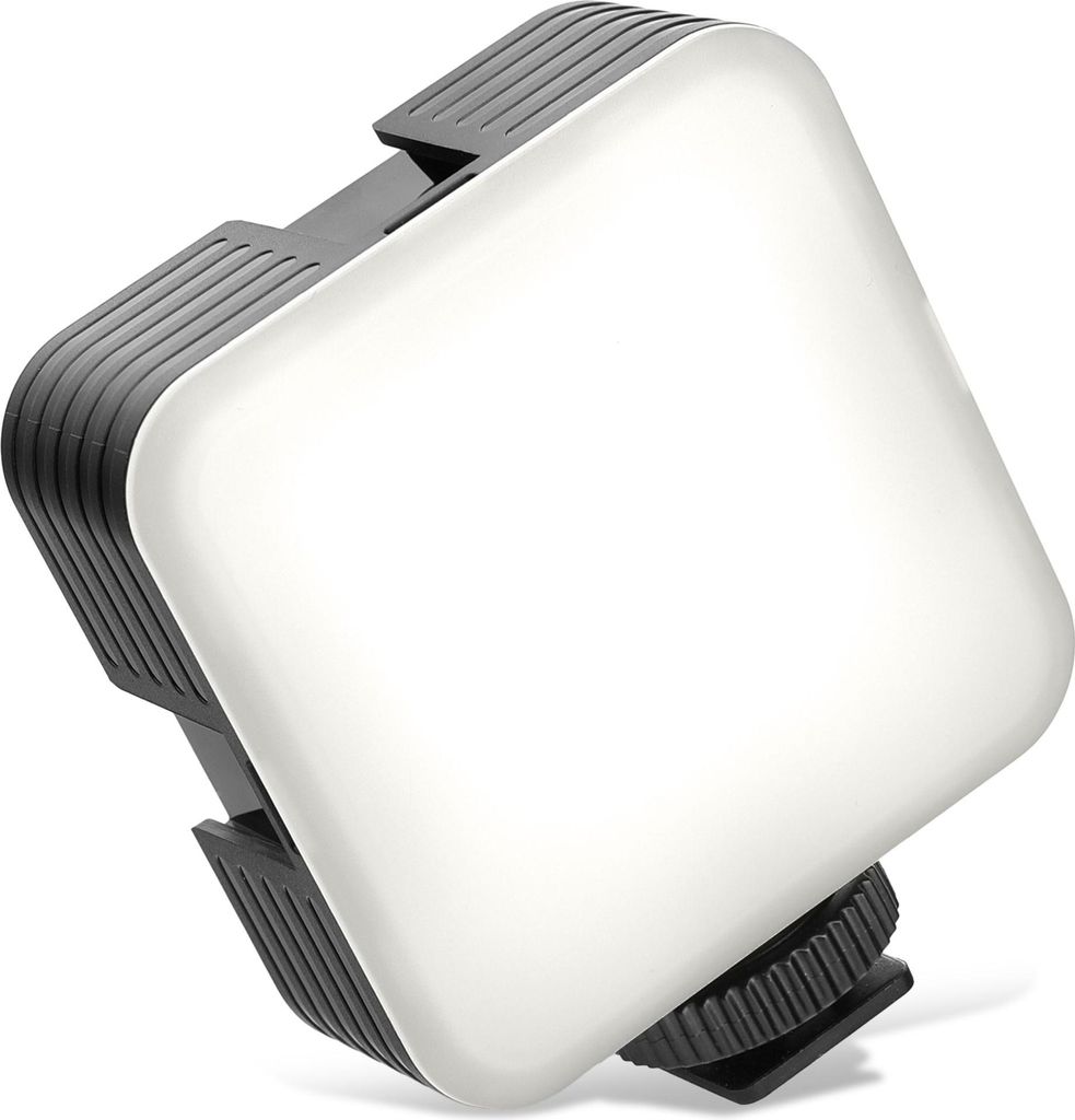 Pocket LED Videoleuchte – RGB Mini Kamera-Aufstecklicht (Blitzschuh-Kameralicht), 61 LEDs, CRI 95, 2500K–8500K, USB-C aufladbar von CELLONIC