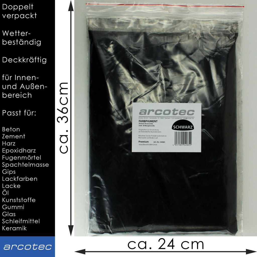 Pigmentpulver Schwarz 1kg Produktbild 