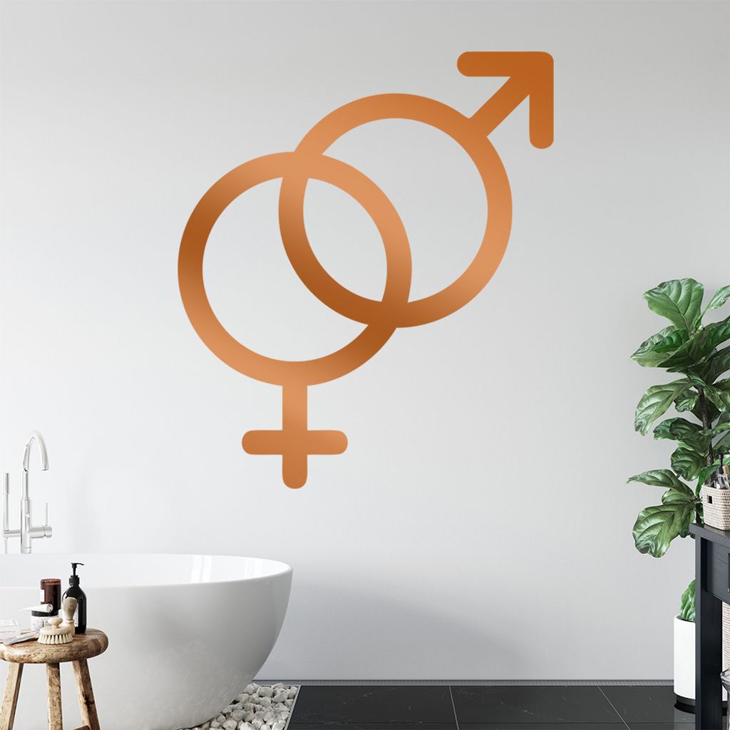 Männlich Weiblich Geschlecht Wandtattoo Wandaufkleber Wall Sticker - Dekoration, Küche, Wohnzimmer, Schlafzimmer, Badezimmer