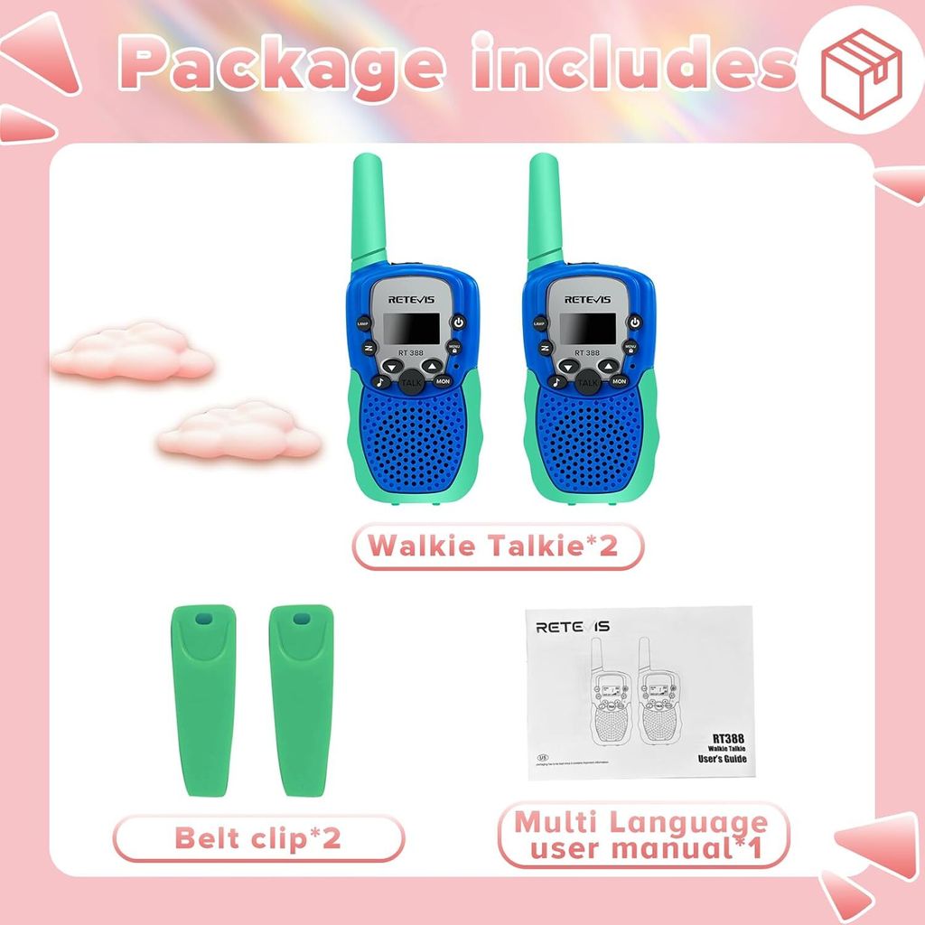 Retevis RT388 Walkie Talkie Kids, hračka, dárky pro Obrázek produktu 7