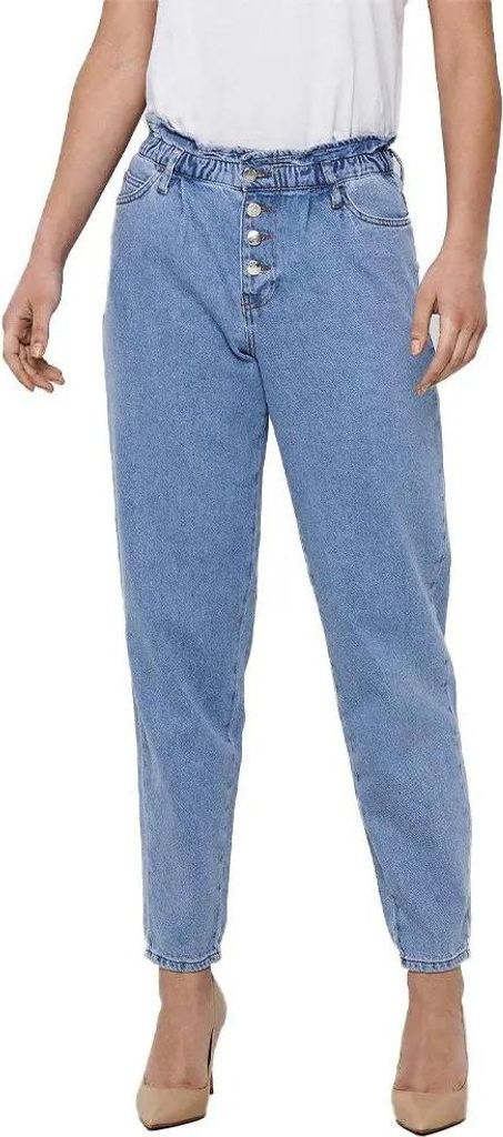 Only Cuba Slouchy Hochtaillierte Jeans Blau L / 34 Damen Blau L