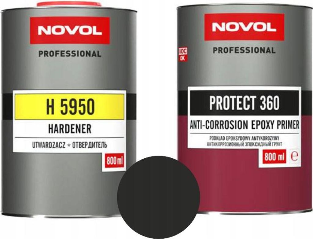 Novol PROTECT 360 – 2K Epoxid Grundierung Grau 1,6L mit Härter (1:1)