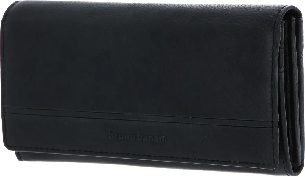 Bruno Banani Frankfurt Wallet with Flap - Portefeuille Noir en Cuir