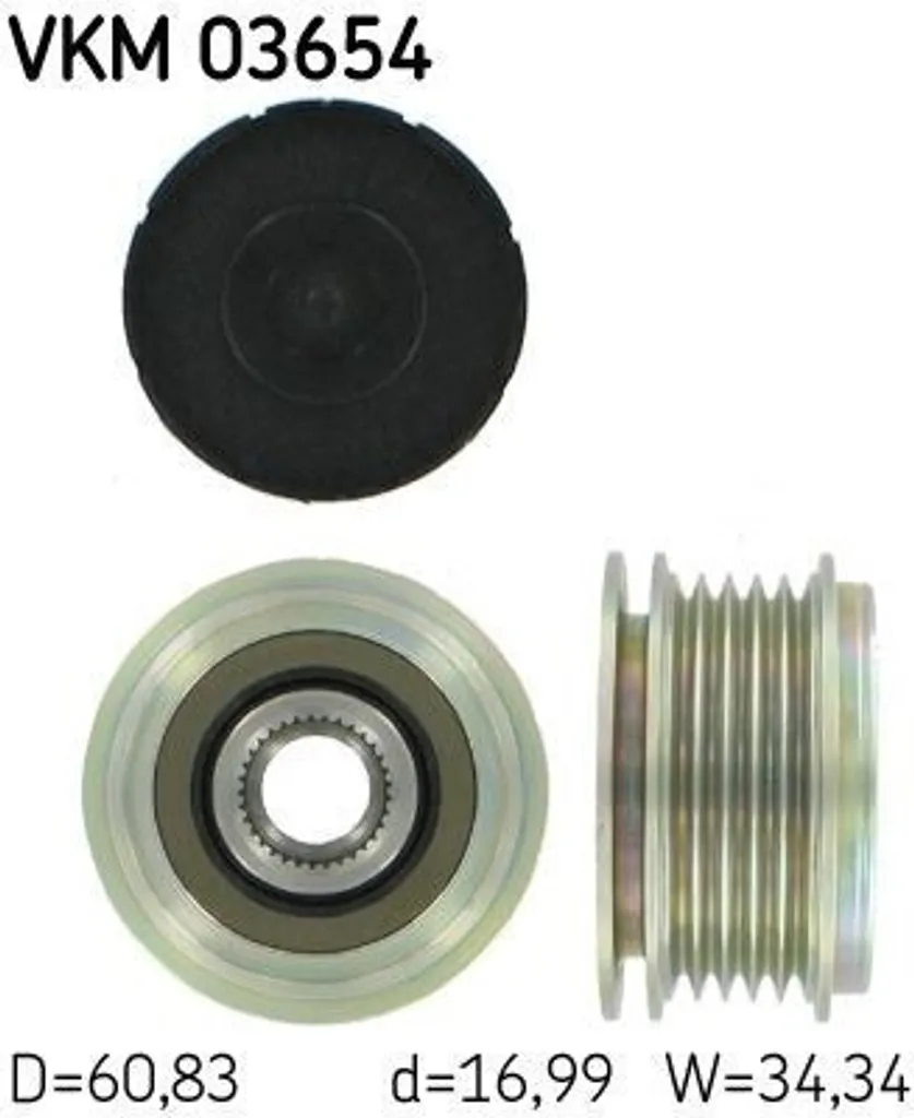 SKF VKM 03654 Ruota Libera Alternatore Volvo C30 V40 V50 - Ricambio OE 30667980