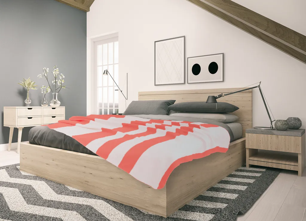 Coperta Lavabile Sleepling Germany 150x200 Arancione Beige Righe