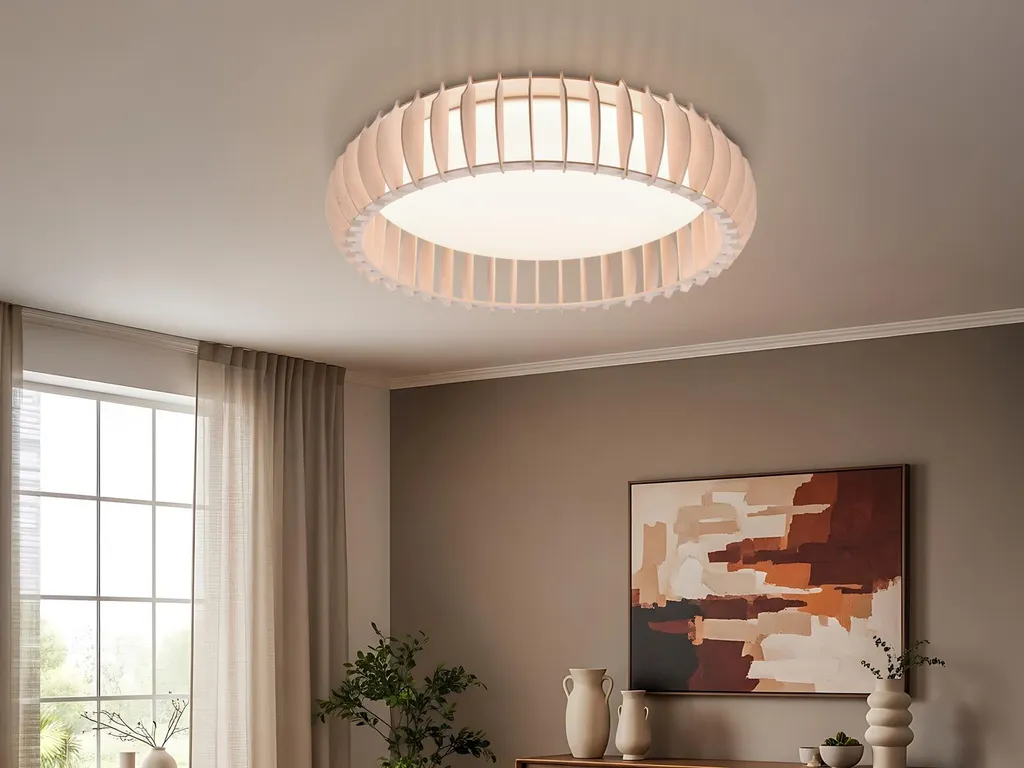 Plafonnier moderne à LED intégrées MONTE brun pour éclairage de salon - 8