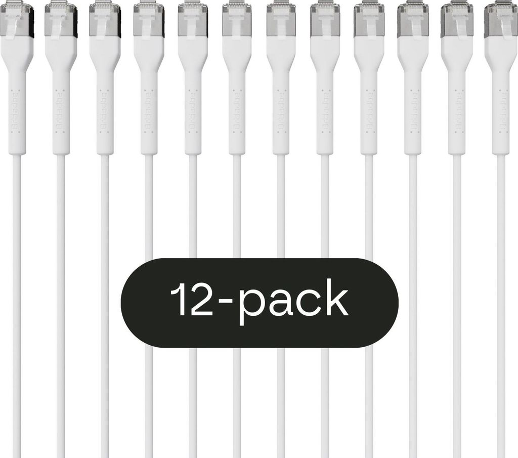 Broadbe Slim Patch Cable 10G White 1m 12-pack Obrázok produktu 