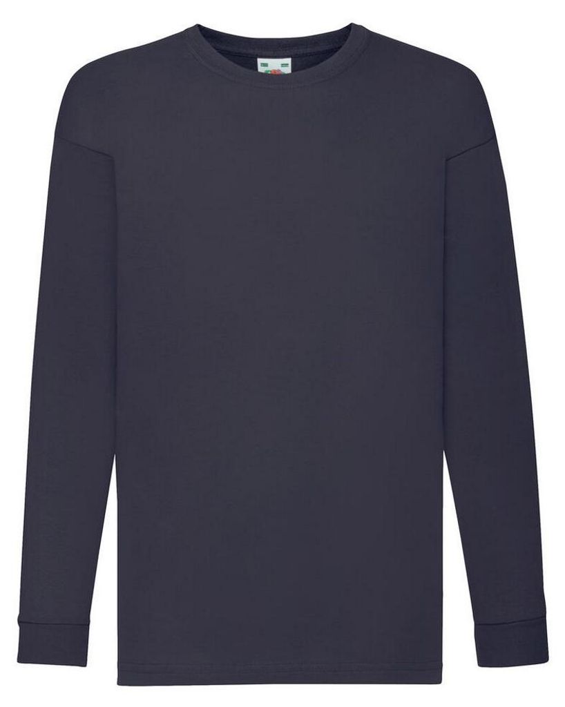 Fruit of the Loom - "Valueweight" T-Shirt für Kinder Langärmlig FK2075 (104) (Marineblau)
