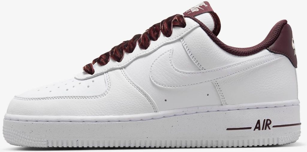 Nike Air Force 1 Low '07 Vintage "White Burgundy Crush" Weiß, Größe: 39