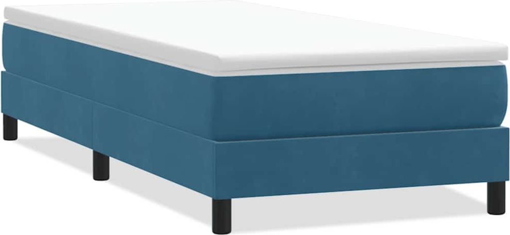 Maison Exclusive - Boxspringbett ohne Matratze Dunkelblau 80x210 cm Samt