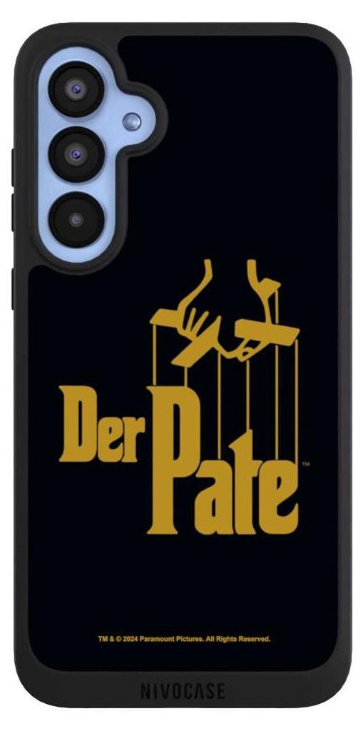 NIVOCASE Handyhülle für Samsung Galaxy A55 5G Hülle NIVOpure Case Schwarz Logo Offizielles Lizenzprodukt Der Pate