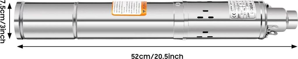 Unterwasser-Tiefbrunnenpumpe - Schraubpumpe - 3 V - EU-Stecker - Edelstahl - Sandverträglich - Für Wasserversorgung