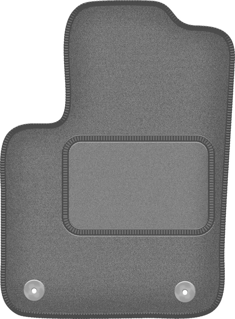 Tappetino conducente in velluto grafite compatibile con Fiat 500 Hybrid (2020-, hatchback) – con fissaggi – su misura