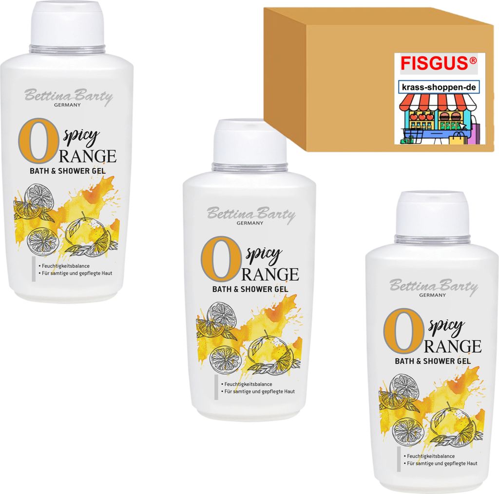 LIMITED EDITION - Ein Angebot, zusammengestellt von FISGUS by krass-shoppen-de - Bettina Barty - Spicy Orange Serie - Bath & Shower Gel - 3 x 500ml