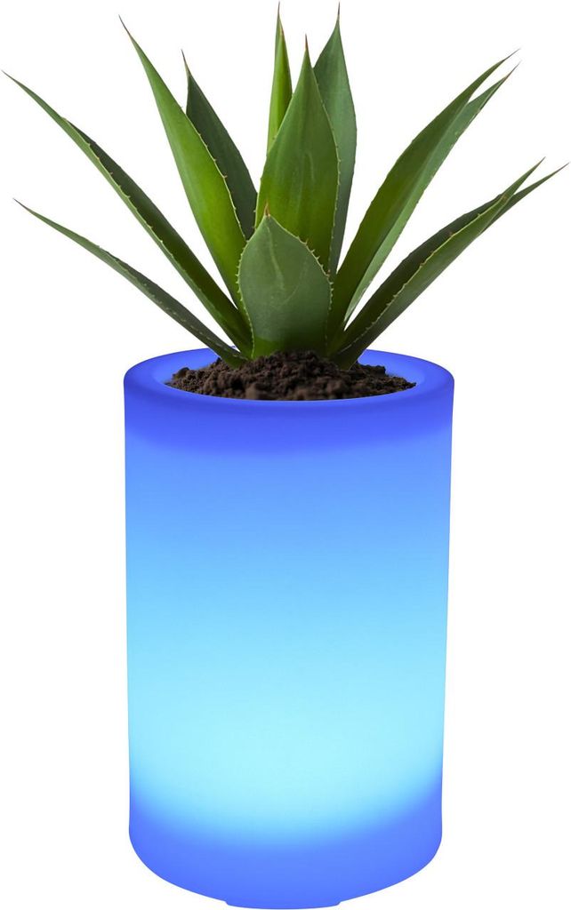 Smartwares LED Solarleuchte Blumentopf OSL_60085 weiß 30 cm Produktbild 