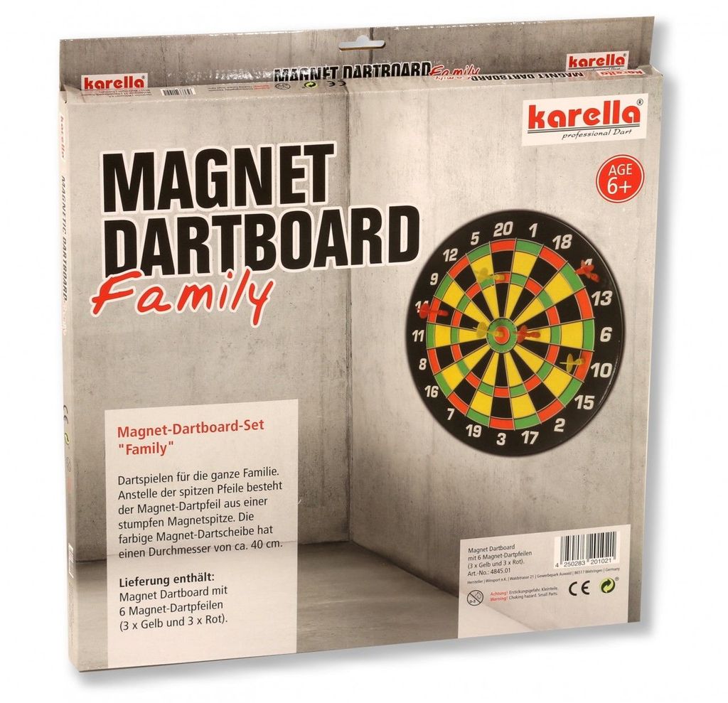 Magnetisches Dartboard 9,45 Zoll mit 2 sicheren Präzisionspfeilen Family 
