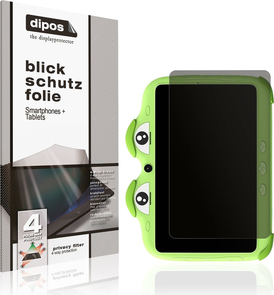 Blickschutzfolie für Ascrecem Y8 Kids Tablet 2. Gen matt Schutzfolie Folie Display Schutz dipos
