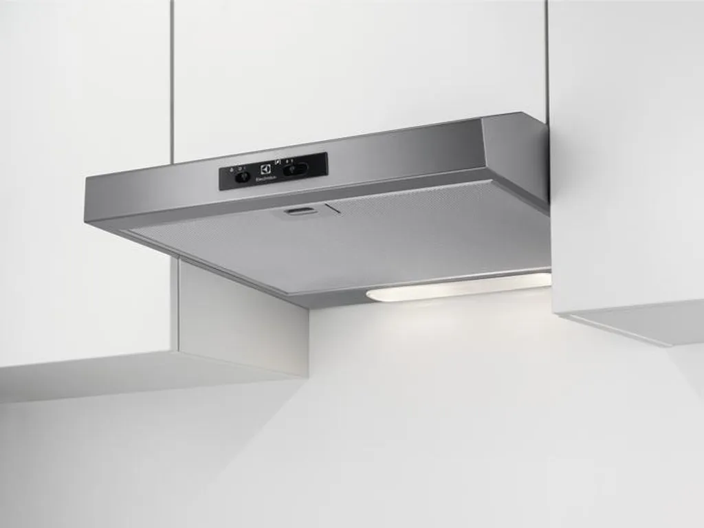 Hotte de cuisine compacte 60cm Electrolux EFU216S grise pour studio