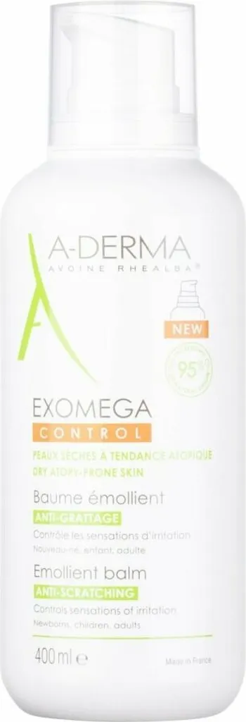 A-Derma Exomega Control Baume 400ml - Formule naturelle anti-irritation