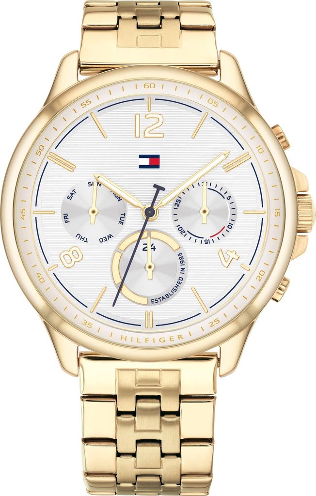 Tommy Hilfiger Damen Multi Zifferblatt Armbanduhr In Gold 1782223