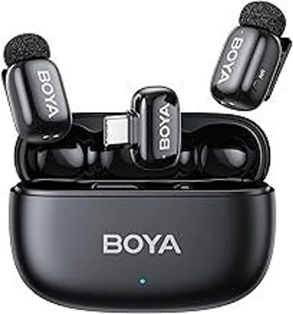 BOYA MINI 2 Microfono Wireless Clip-on per iPhone 15 16 17 e Android