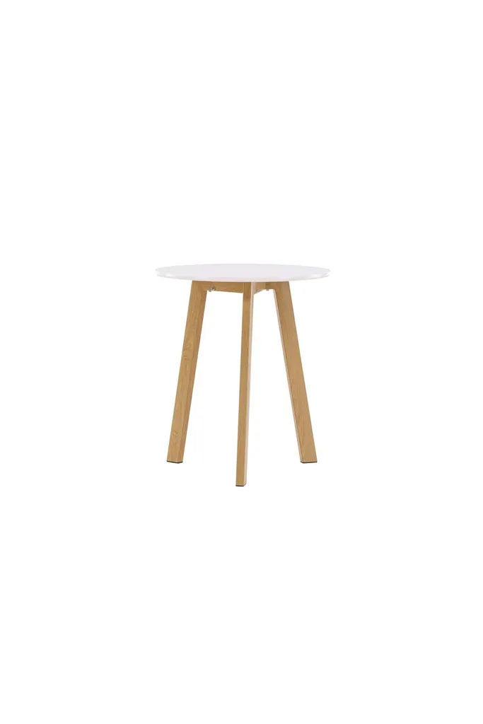 Table à manger Leonora blanche Ø65cm : Finis les espaces encombrés !