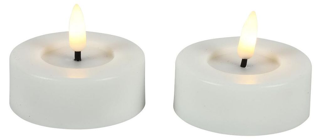 DECOSTAR Candeline LED bianche all'esterno, 2 pezzi, timer, Immagine del prodotto 