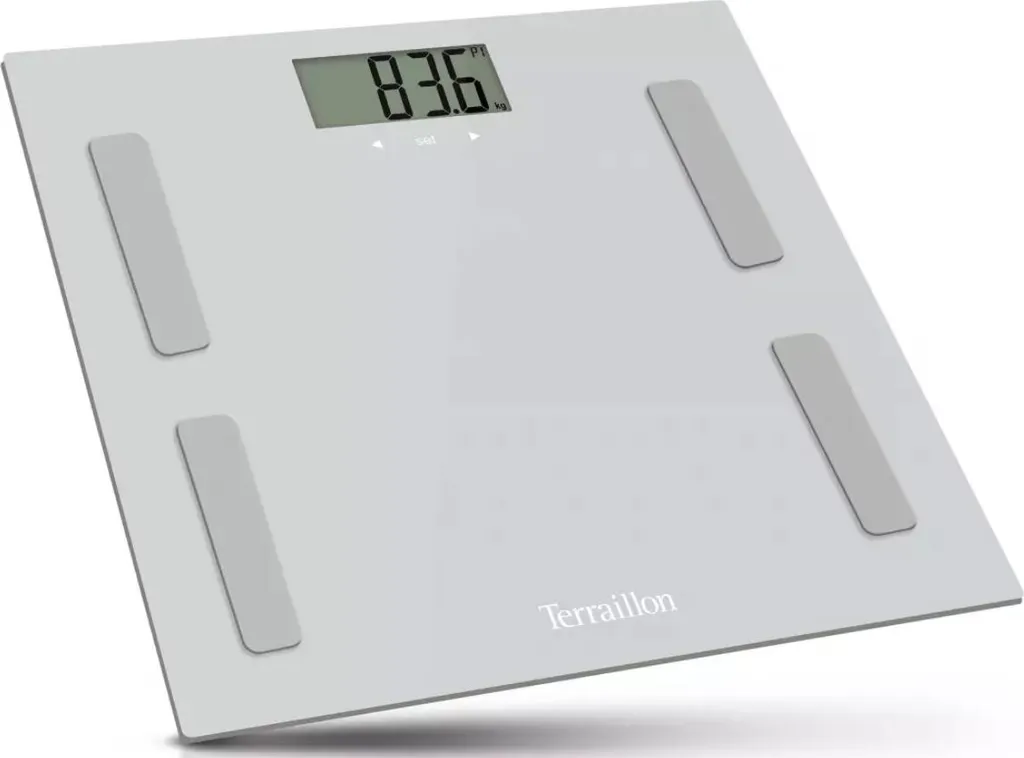 Pèse-personne connecté gris Terraillon pour un poids stable