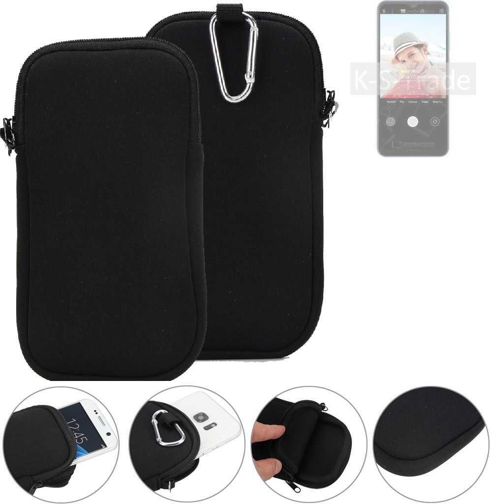 K-S-Trade Neopren-Hülle Handyhülle kompatibel mit Blackview A52 Schutzhülle Neoprenhülle Sleeve Schutz-Hülle Gürtel Tasche Case Holster