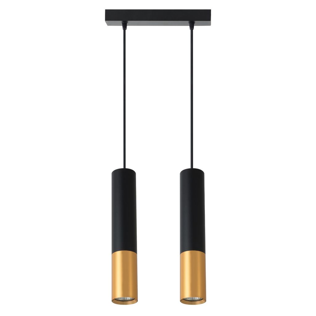 MasterLED Pendelleuchte 2-flammig - GU10 - Schwarz Gold - Produktbild 