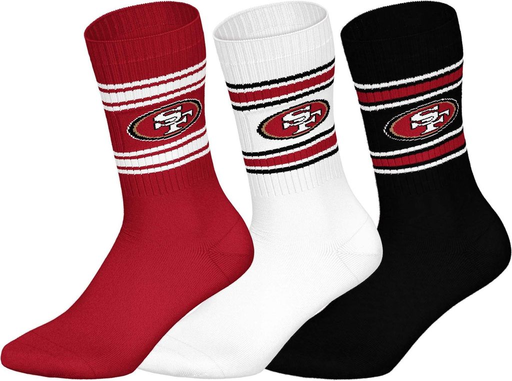 Huddle Uni Freizeitsocken San Francisco 49Ers Crew 3-Pack Produktbild 
