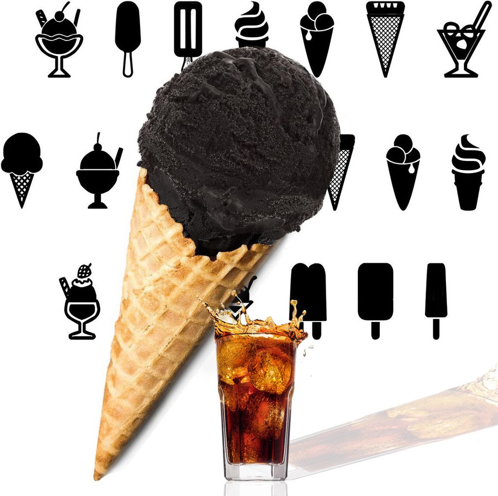 Cola Schwarzes Eispulver 333 g