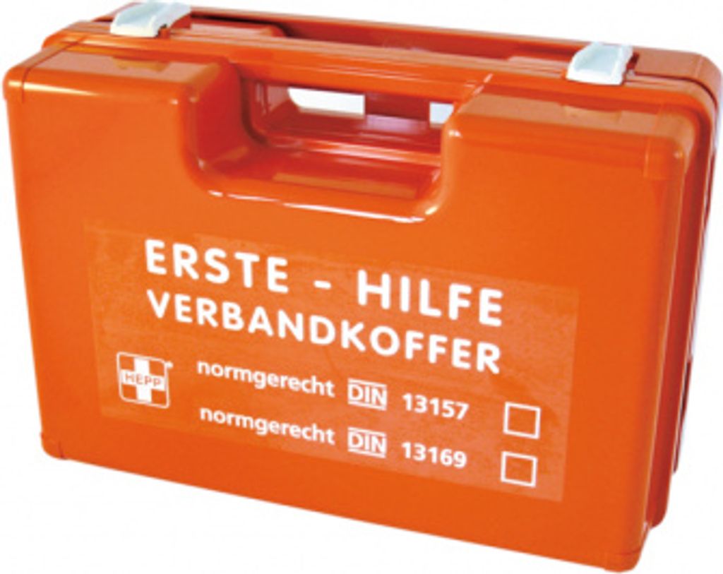 Verbandskoffer, Hepp, Inhalt gem. DIN 13169 | 340x240 mm, 1 Stk