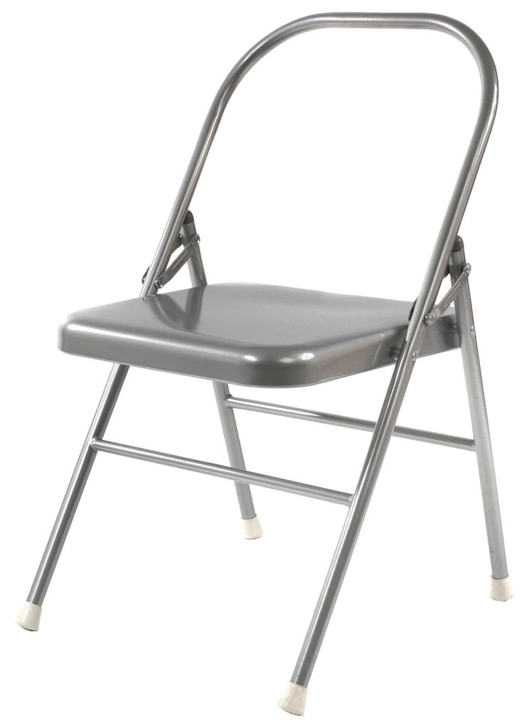 Yogistar Yogastuhl aus Metall, ergonomisch, silbergrau, für Produktbild 