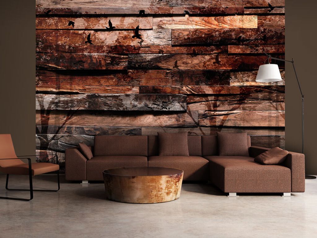 Vlies Fototapete Holz 400x280 cm Tapeten Wandtapete XXL Produktbild 