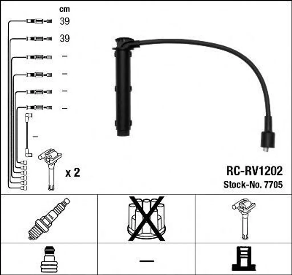 Kit Cavi Candele NGK 7707 - Compatibile Con Lotus Elise, MG MGF, Rover 200 - 3