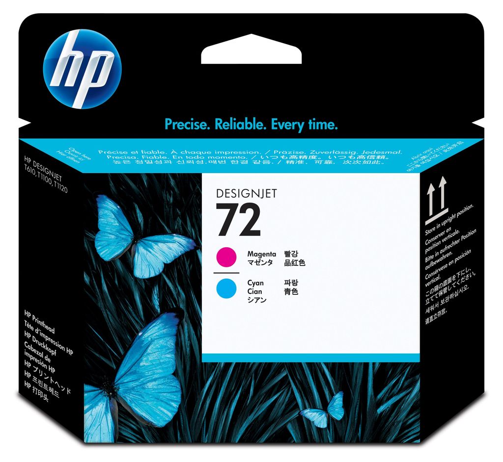 HP 72 Magenta Cyan Cartuccia d'Inchiostro 1 pz Originale Immagine del prodotto 
